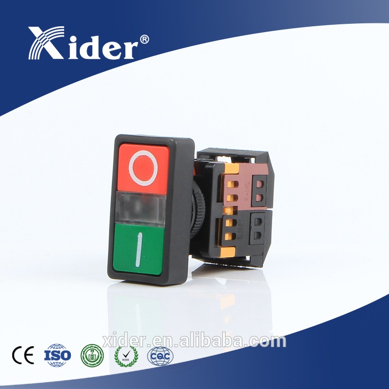AS-22&25N double push button Switch with light,momentary button